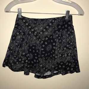flowy patterned shorts